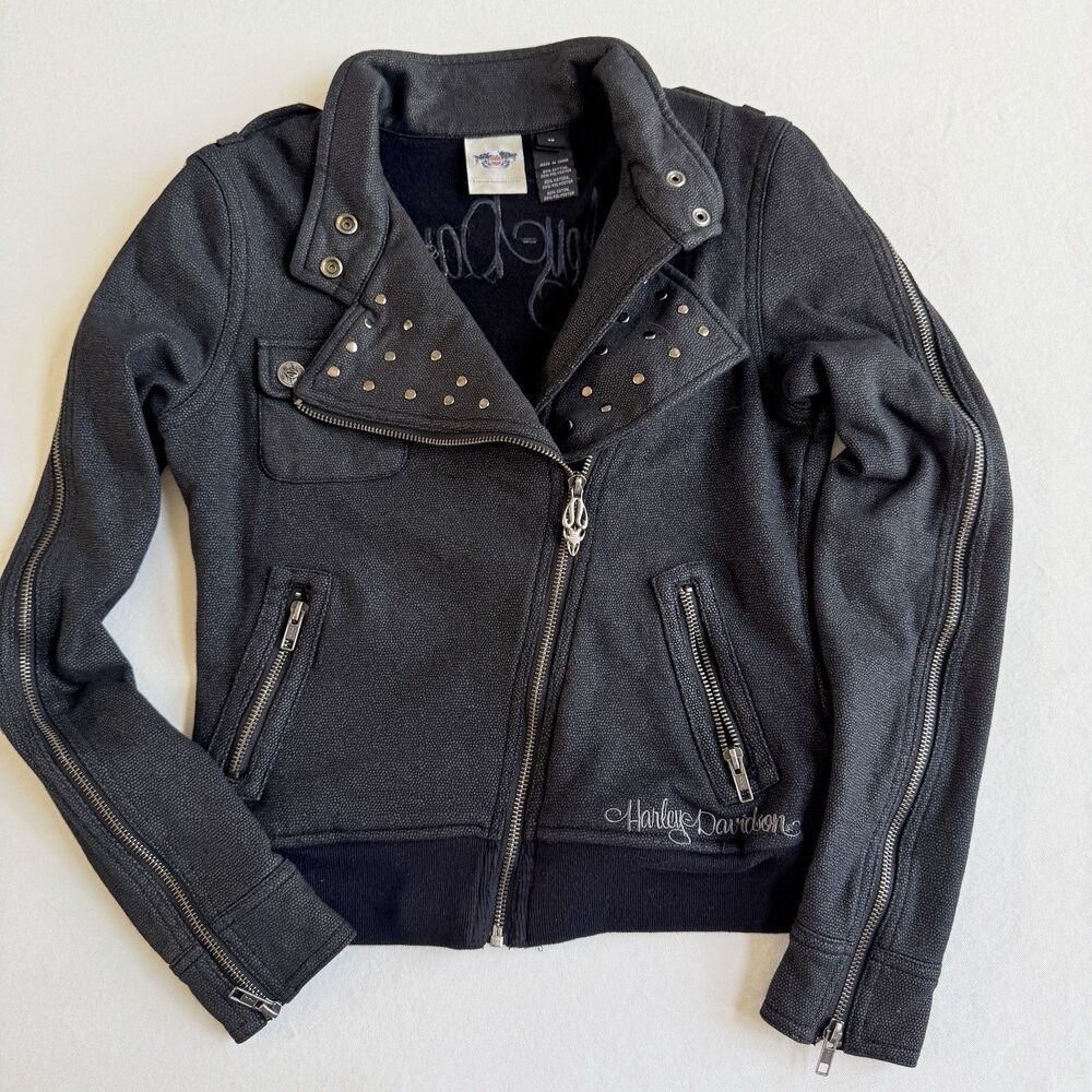 Harley Davidson Genuine Moto Clothes Women's Motorcycle Jacket  XS Moto Biker